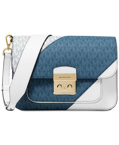 Michael Kors Sloan Editor Tricolor Signature Shoulder Bag 